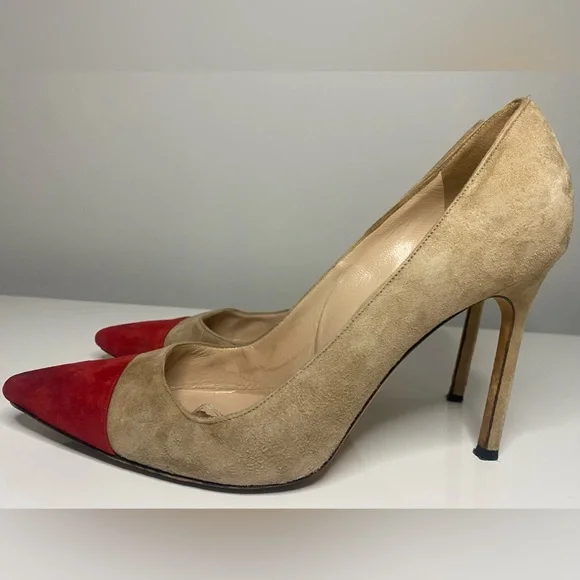 MANOLO BLAHNIK BB CAPTOE SUEDE PUMPS - Picture 5 of 11